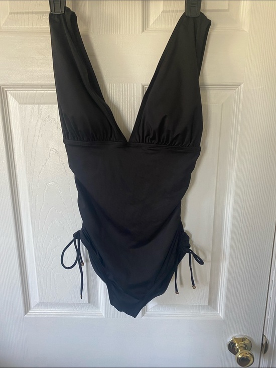 Michael Kors Other - Michael Kors Black V-Neck One-Piece womens Swimsuit with Side Ties